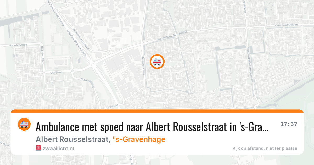 Ambulance met spoed naar Albert Rousselstraat in 's-Gravenhage — 7 apr 2026