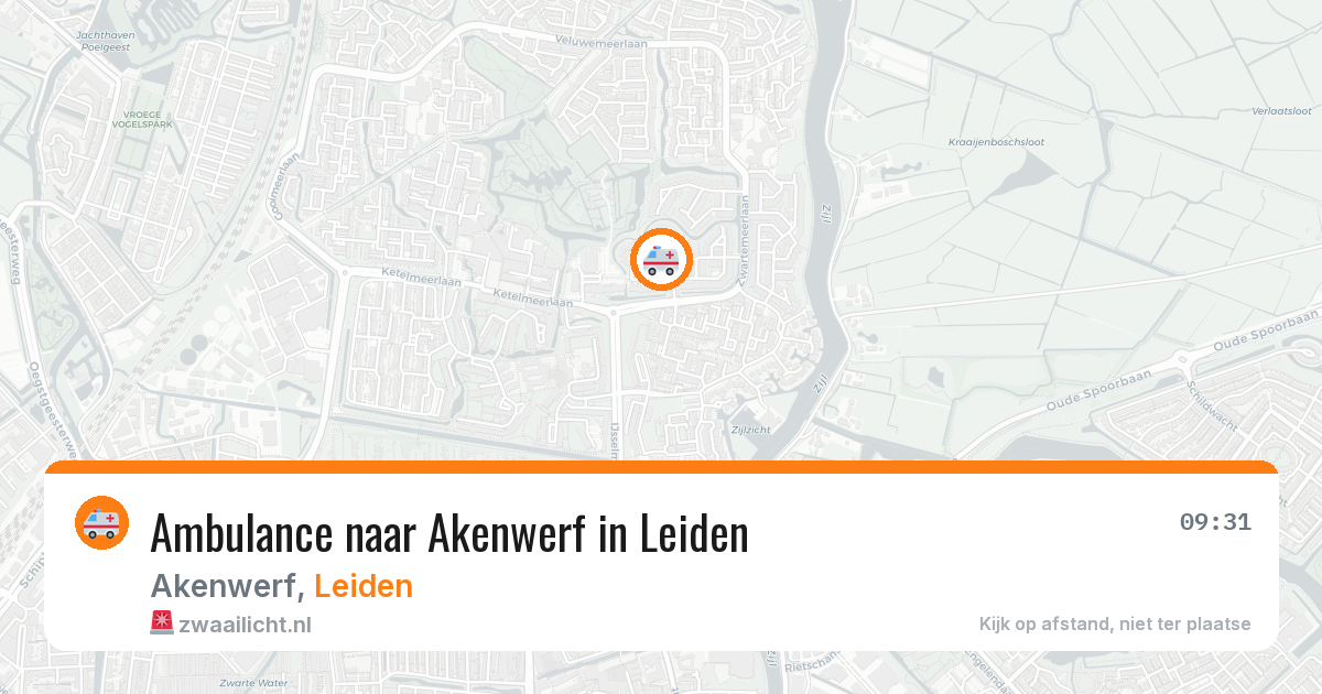 Ambulance naar Akenwerf in Leiden — 23 jun 2026