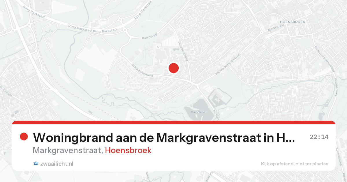 Woningbrand aan de Markgravenstraat in Hoensbroek — 20 aug 2026