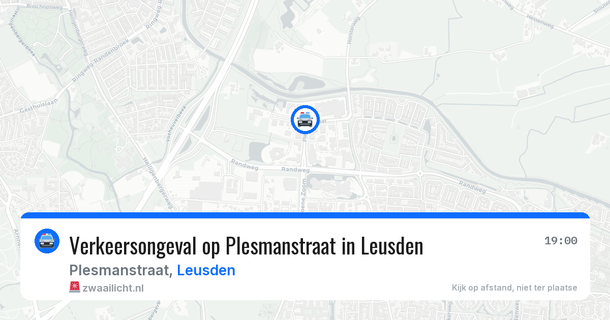 Verkeersongeval op Plesmanstraat in Leusden — 17 jun 2026