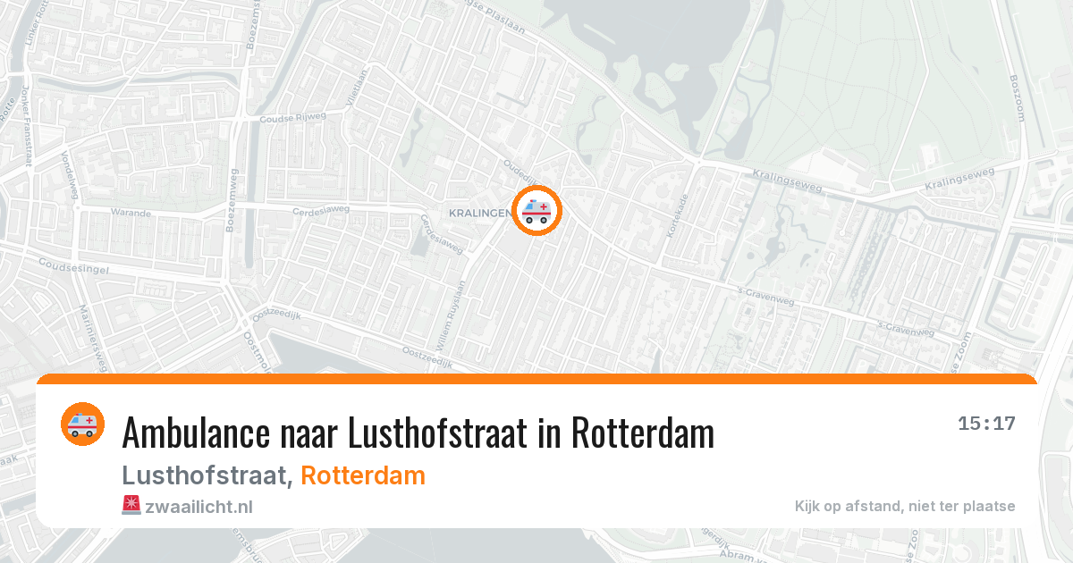 Ambulance naar Lusthofstraat in Rotterdam — 8 aug 2026