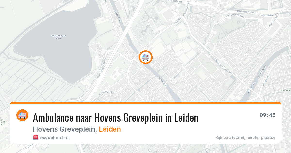 Ambulance naar Hovens Greveplein in Leiden — 11 mrt 2026