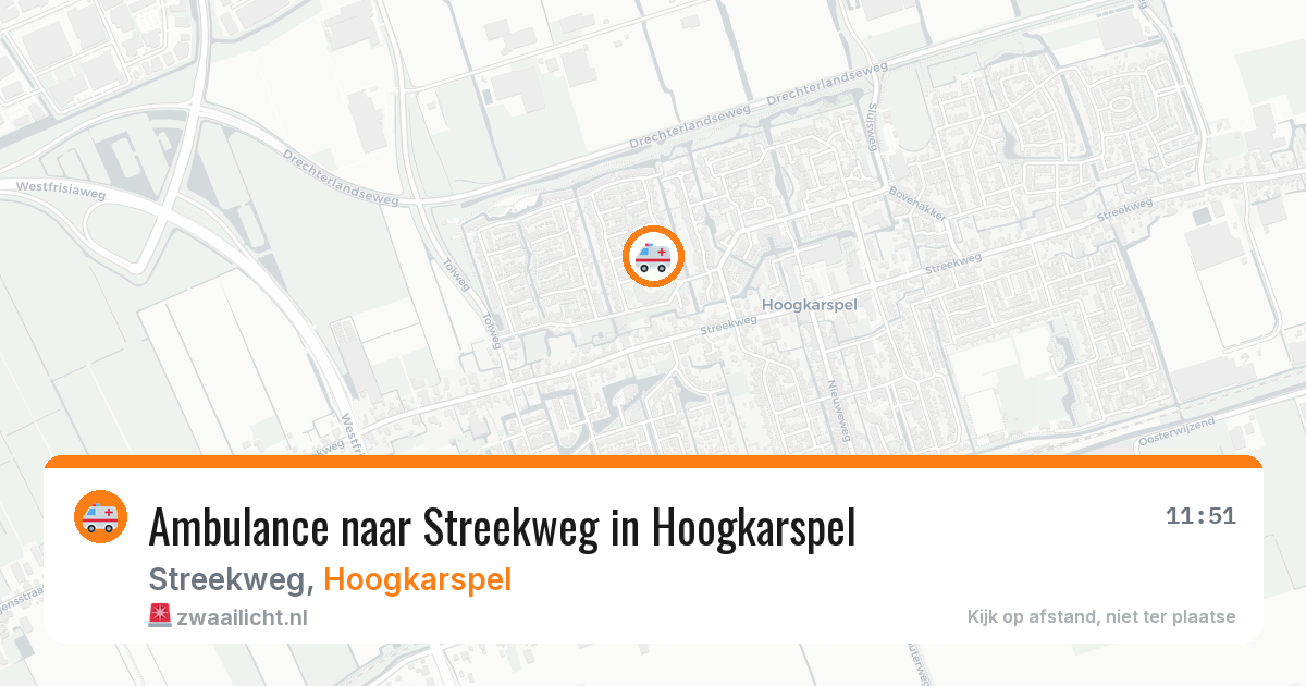 Ambulance naar Streekweg in Hoogkarspel — 5 jul 2026