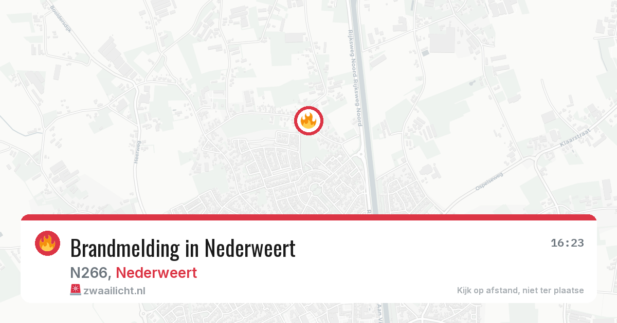 Brandmelding in Nederweert — 13 jul 2026