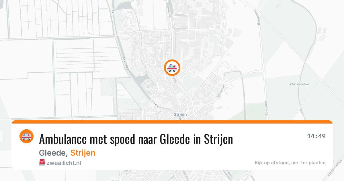 Ambulance met spoed naar Gleede in Strijen — 28 mei 2026