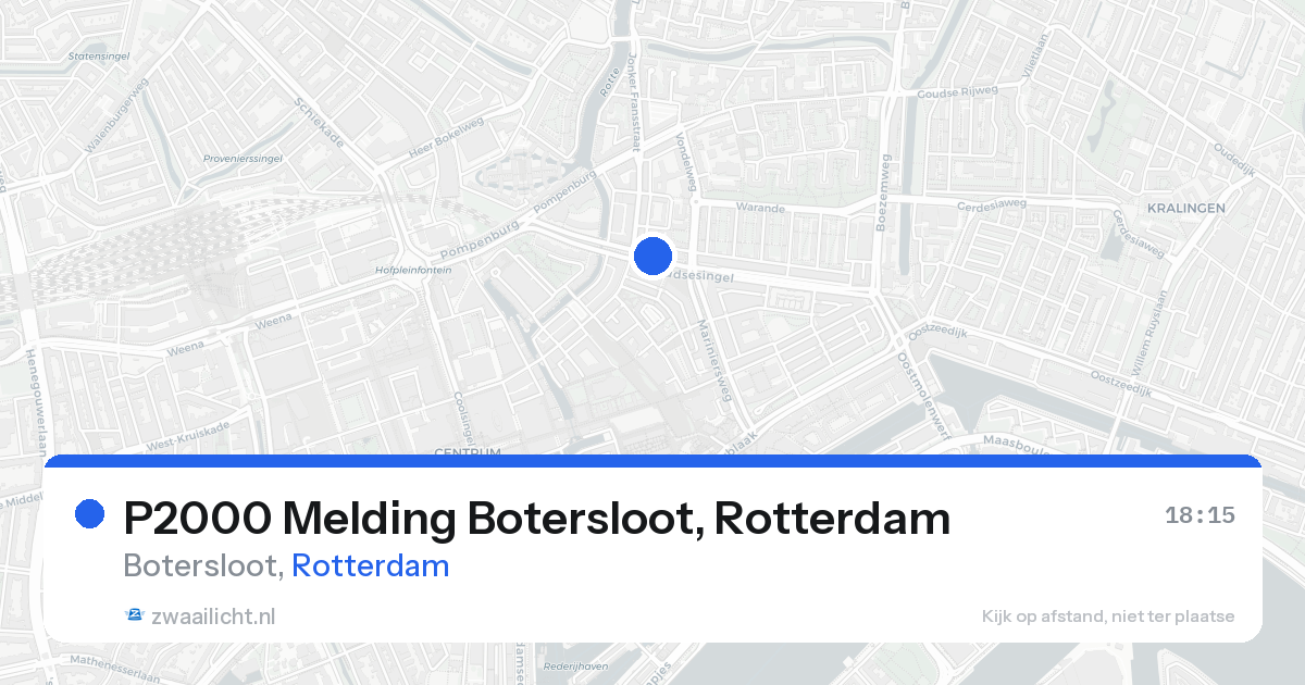 P2000 Melding Botersloot, Rotterdam — 19 aug 2026