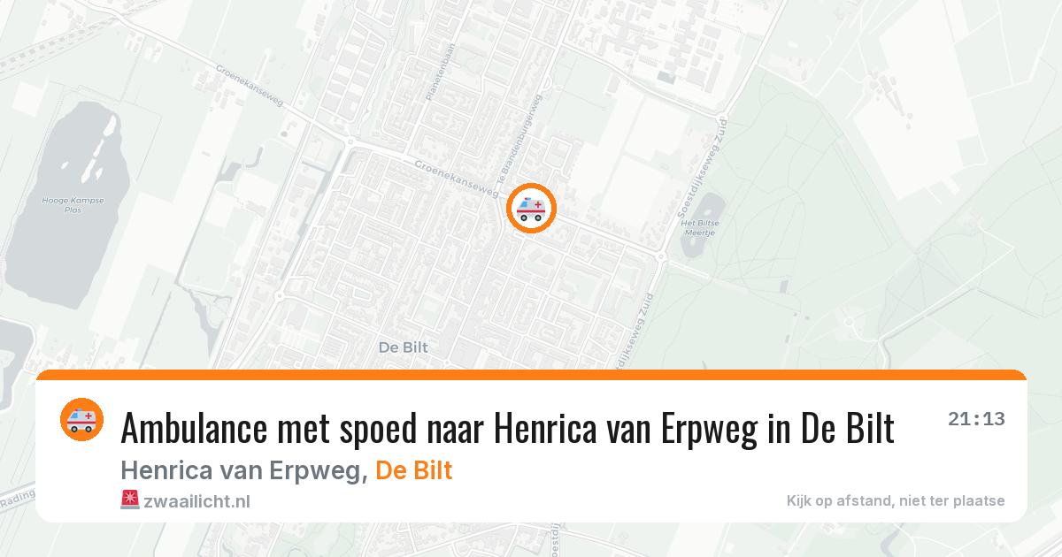 Ambulance met spoed naar Henrica van Erpweg in De Bilt — 19 mei 2026