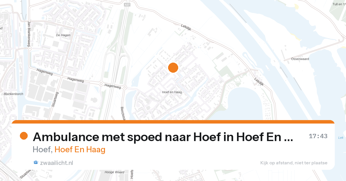 Ambulance met spoed naar Hoef in Hoef En Haag — 26 aug 2026