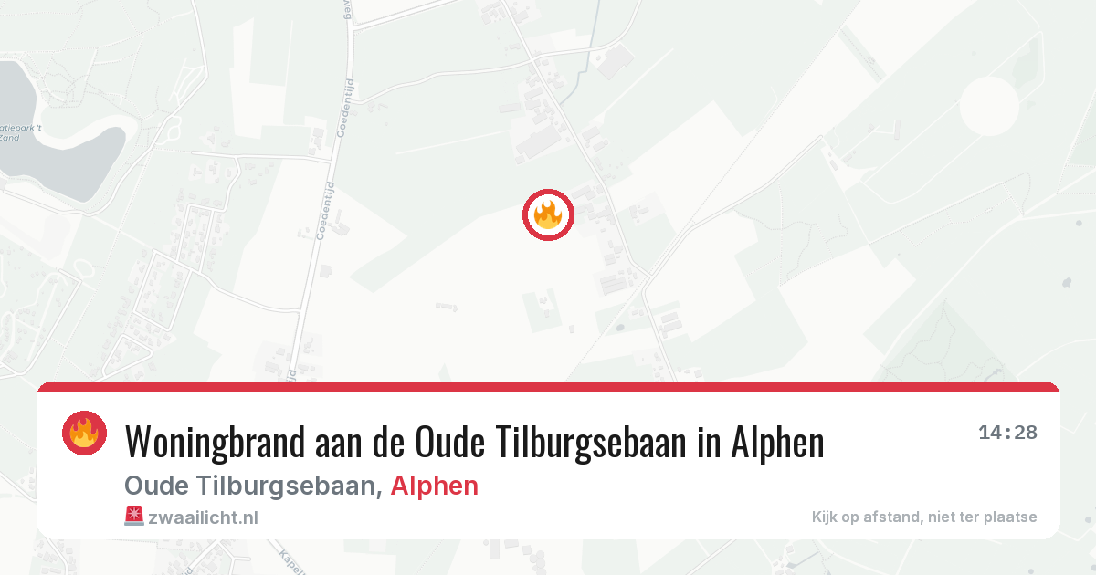 Woningbrand aan de Oude Tilburgsebaan in Alphen — 26 mrt 2026