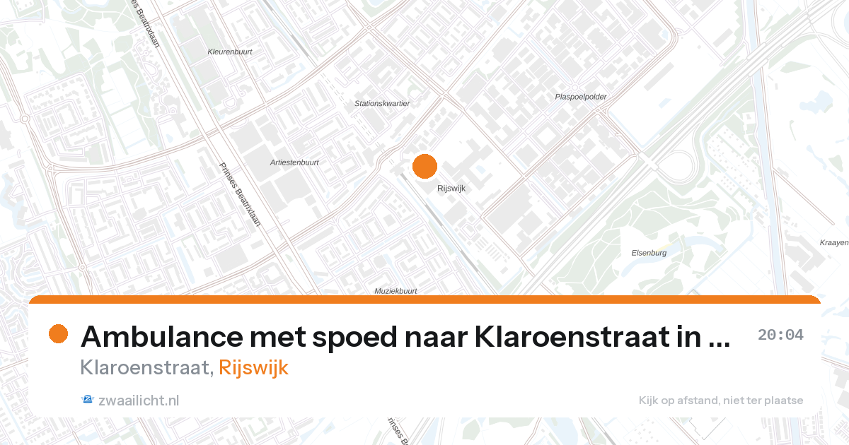 Ambulance met spoed naar Klaroenstraat in Rijswijk — 27 aug 2026