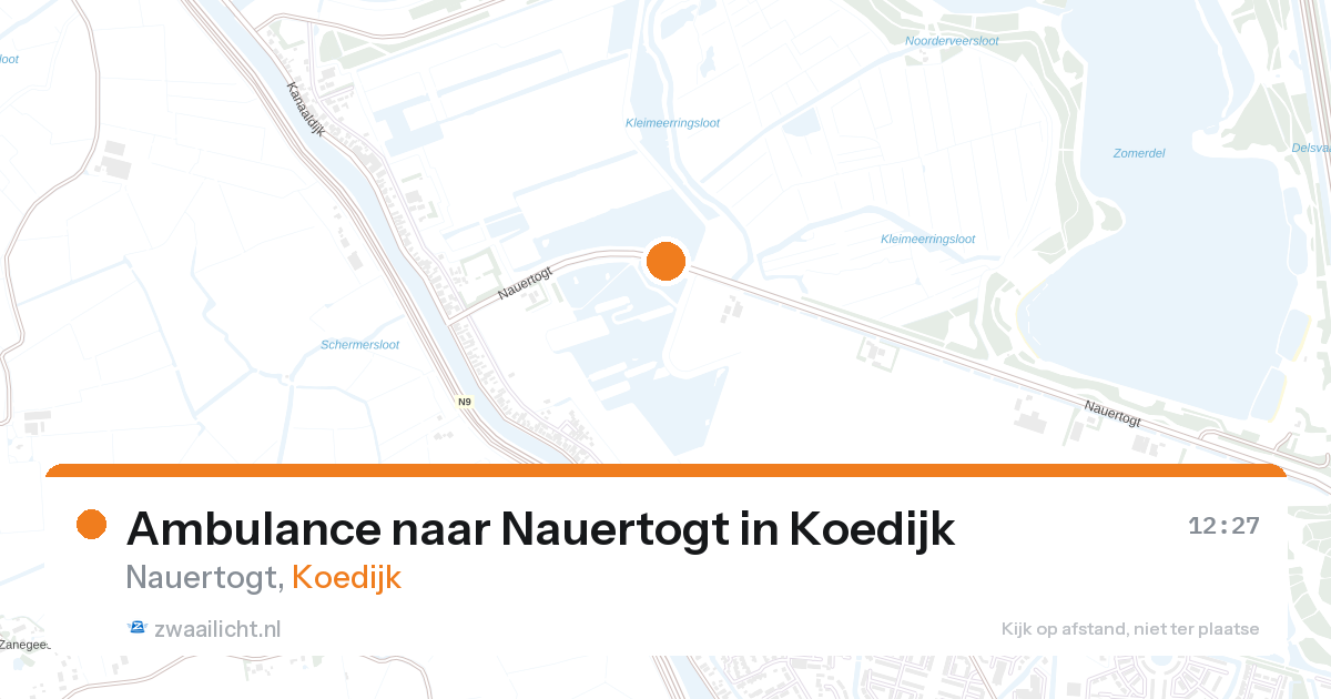 Ambulance naar Nauertogt in Koedijk — 19 aug 2026