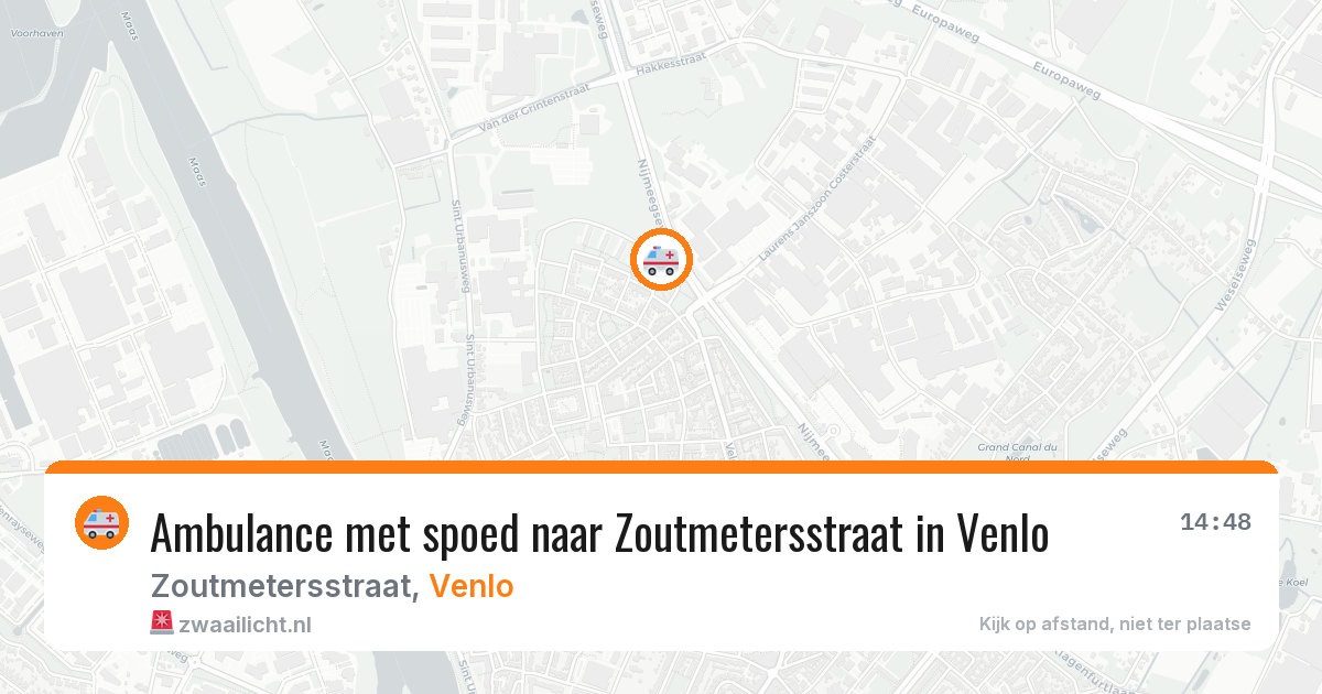 Ambulance met spoed naar Zoutmetersstraat in Venlo — 28 jun 2026