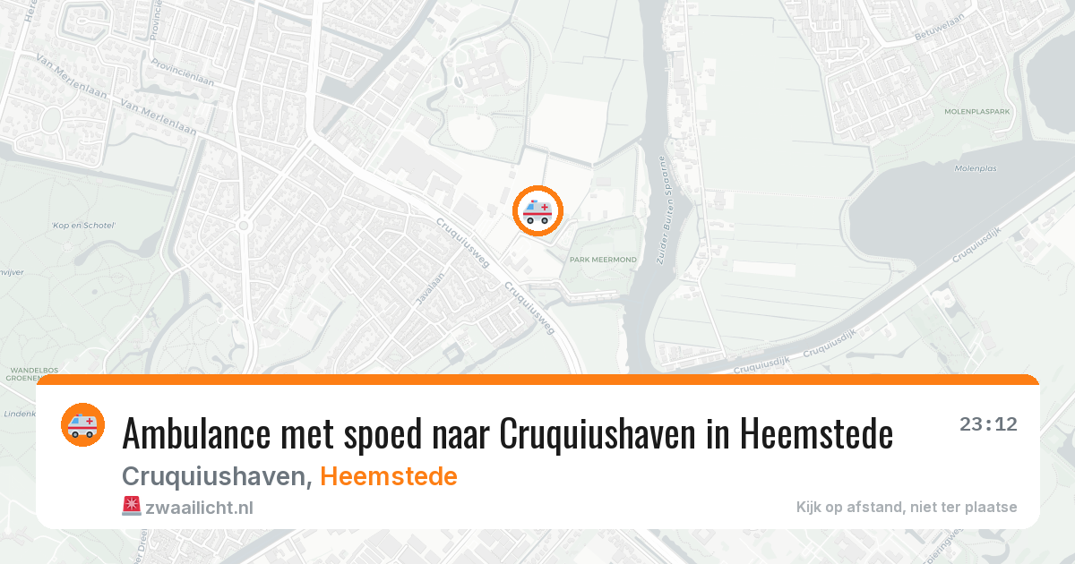 Ambulance met spoed naar Cruquiushaven in Heemstede — 23 jan 2026