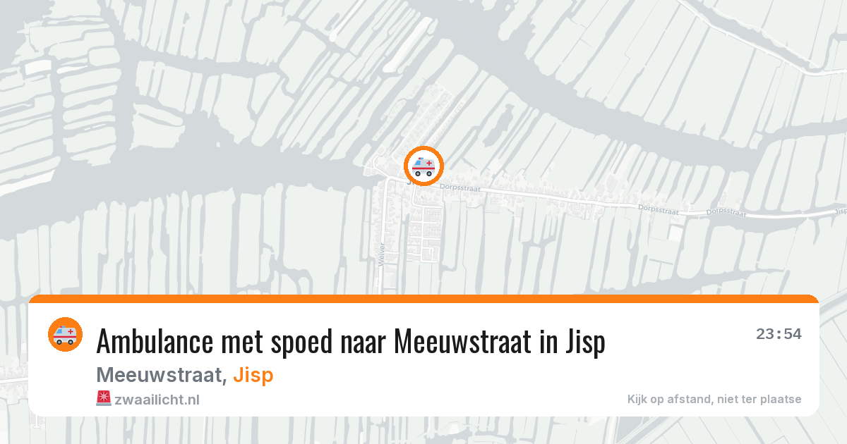Ambulance met spoed naar Meeuwstraat in Jisp — 26 apr 2026
