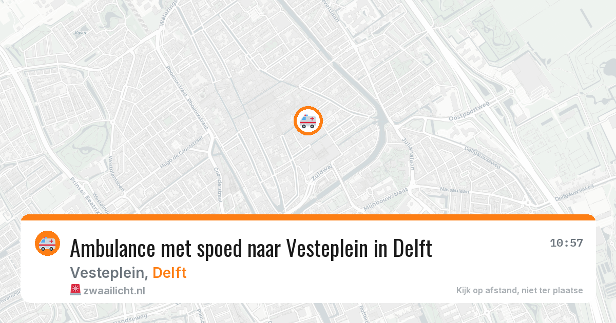 Ambulance met spoed naar Vesteplein in Delft — 8 feb 2026