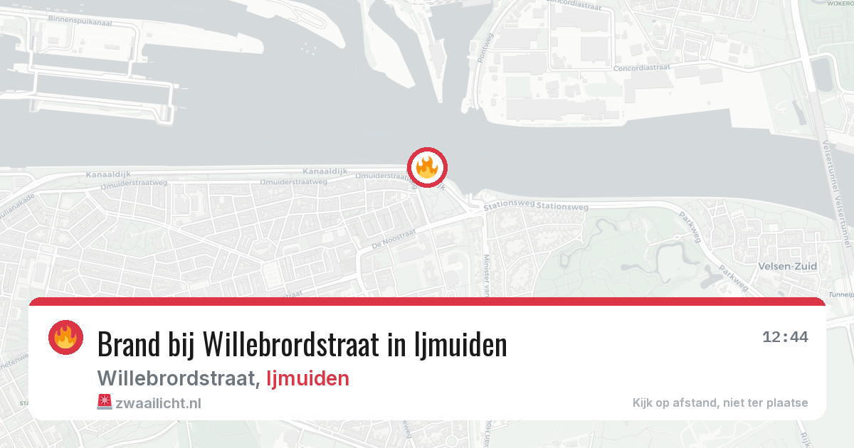 Brand bij Willebrordstraat in Ijmuiden — 21 mrt 2026