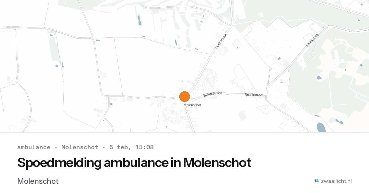 Spoedmelding ambulance in Molenschot — 5 feb 2026
