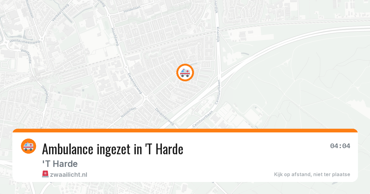 Ambulance ingezet in 'T Harde — 30 jan 2026