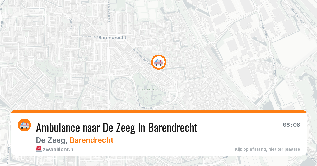 Ambulance naar De Zeeg in Barendrecht — 9 jul 2026