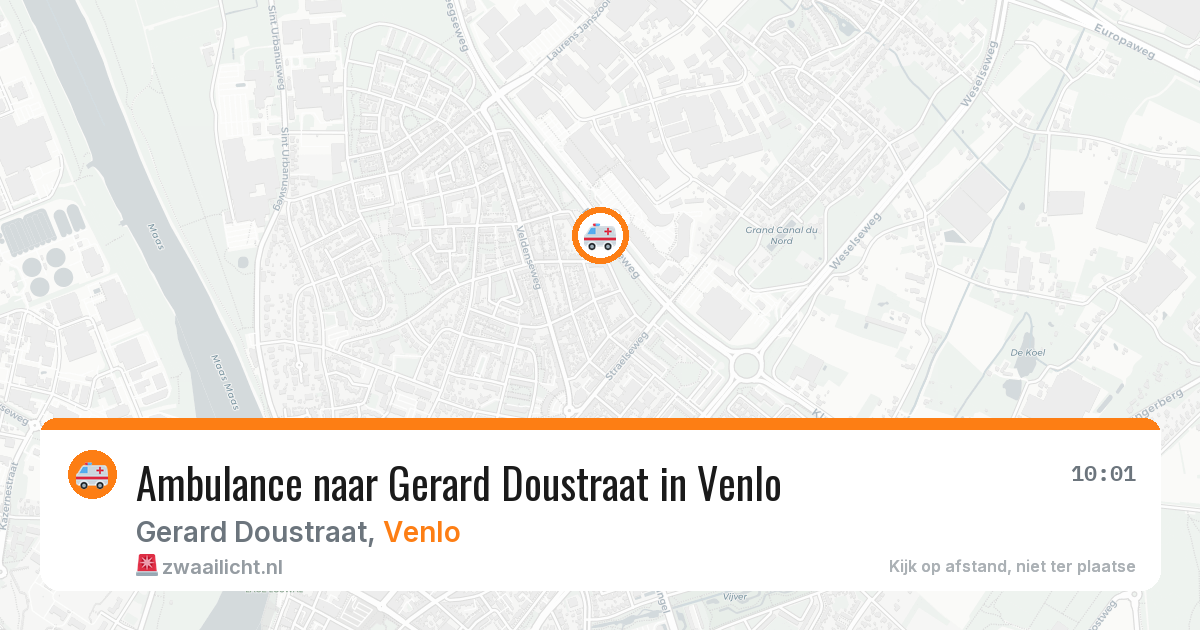 Ambulance naar Gerard Doustraat in Venlo — 28 jun 2026