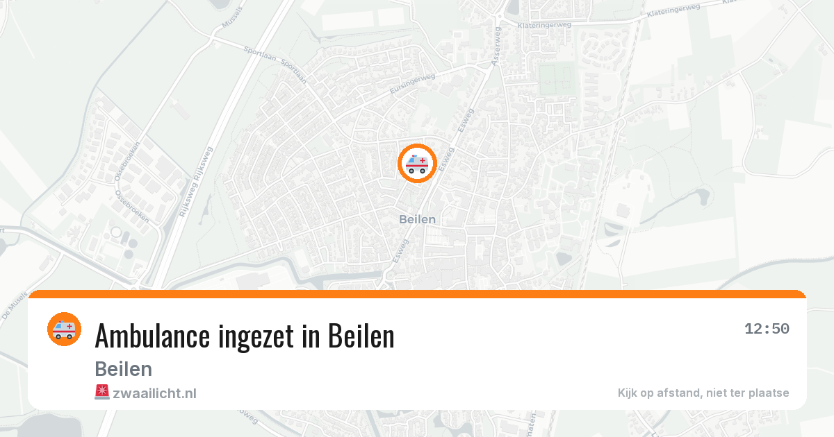 Ambulance ingezet in Beilen — 20 mei 2026 | 🚨 Zwaailicht.nl