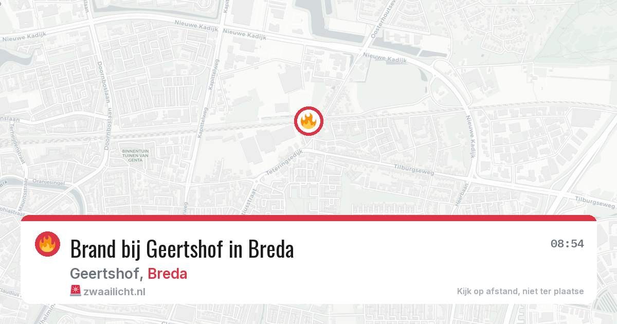 Brand bij Geertshof in Breda — 26 jun 2026