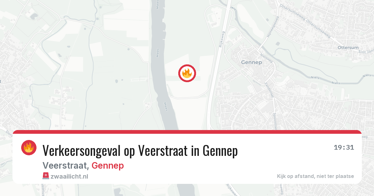 Verkeersongeval op Veerstraat in Gennep — 16 apr 2026
