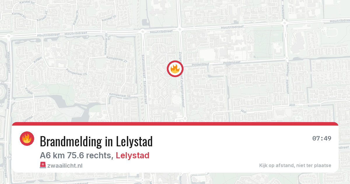 Brandmelding in Lelystad — 17 jun 2026