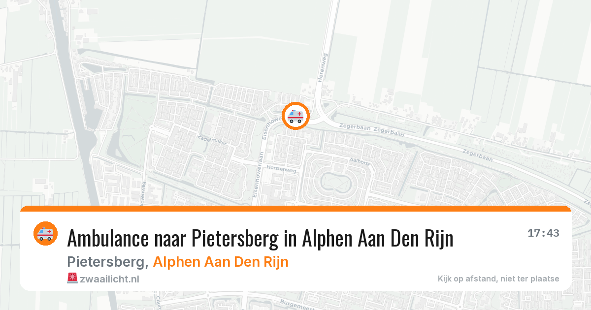 Ambulance naar Pietersberg in Alphen Aan Den Rijn — 5 mei 2026