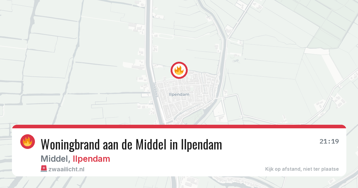 Woningbrand aan de Middel in Ilpendam — 17 feb 2026