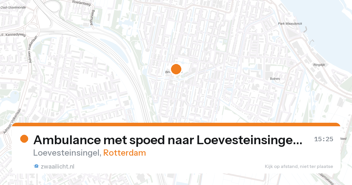 Ambulance met spoed naar Loevesteinsingel in Rotterdam — 17 jul 2026