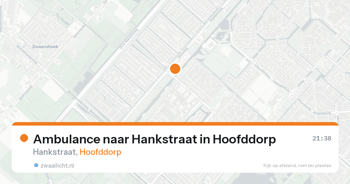 Ambulance naar Hankstraat in Hoofddorp — 28 mei 2026