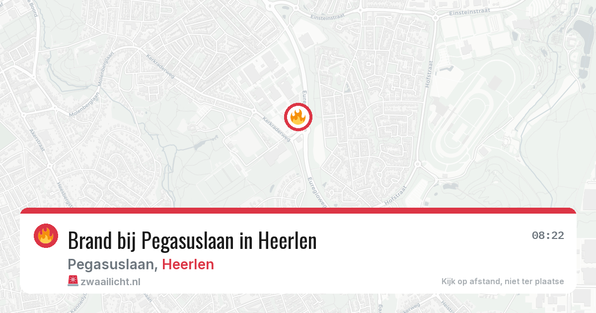 Brand bij Pegasuslaan in Heerlen — 8 jul 2026