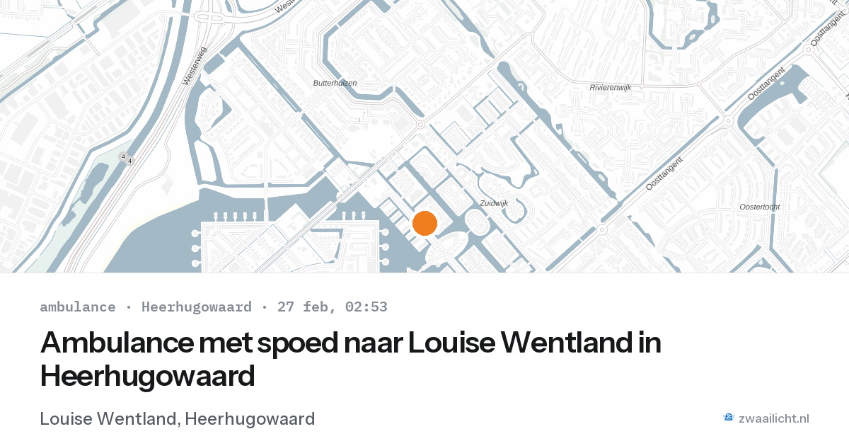 Ambulance met spoed naar Louise Wentland in Heerhugowaard — 27 feb 2026