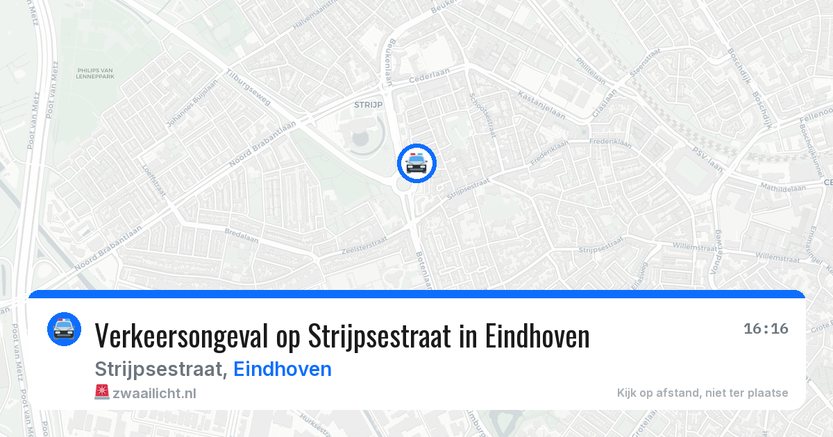 Verkeersongeval op Strijpsestraat in Eindhoven — 1 mei 2026