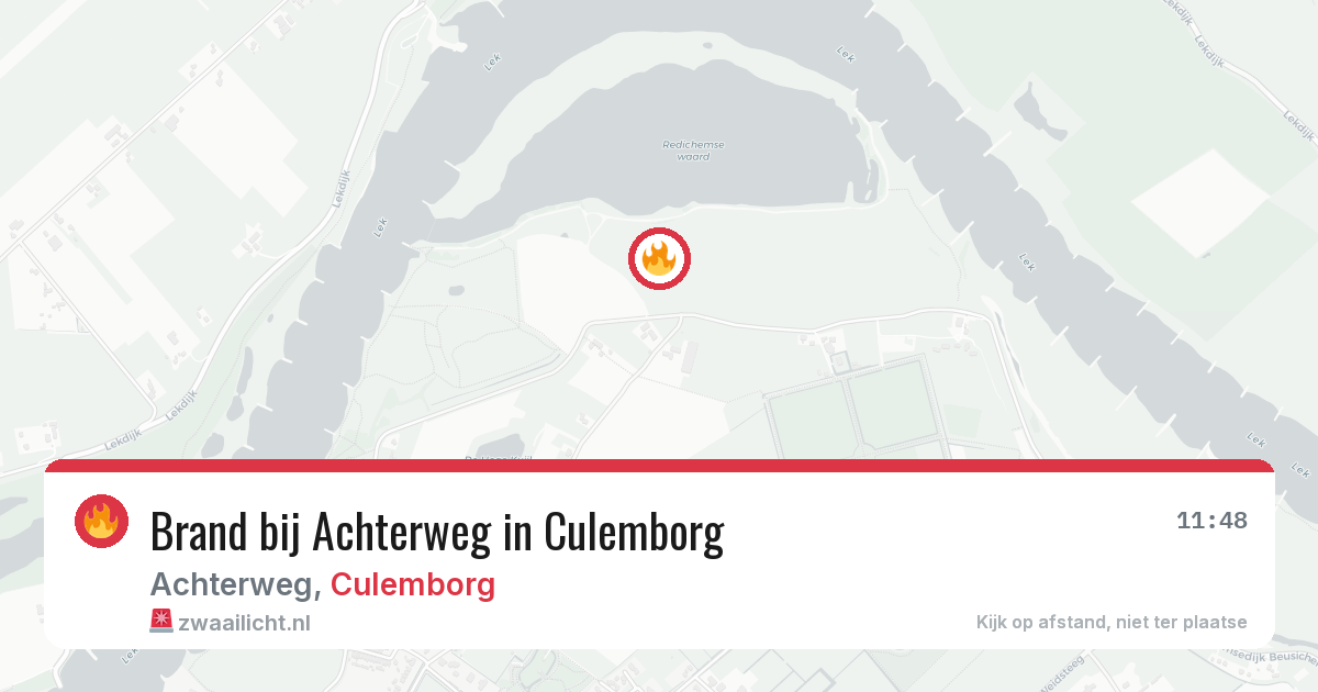 Brand bij Achterweg in Culemborg — 29 jun 2026