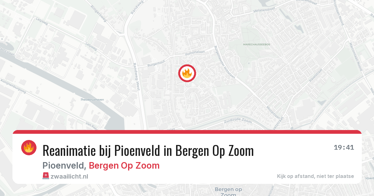 Reanimatie bij Pioenveld in Bergen Op Zoom — 2 jul 2026