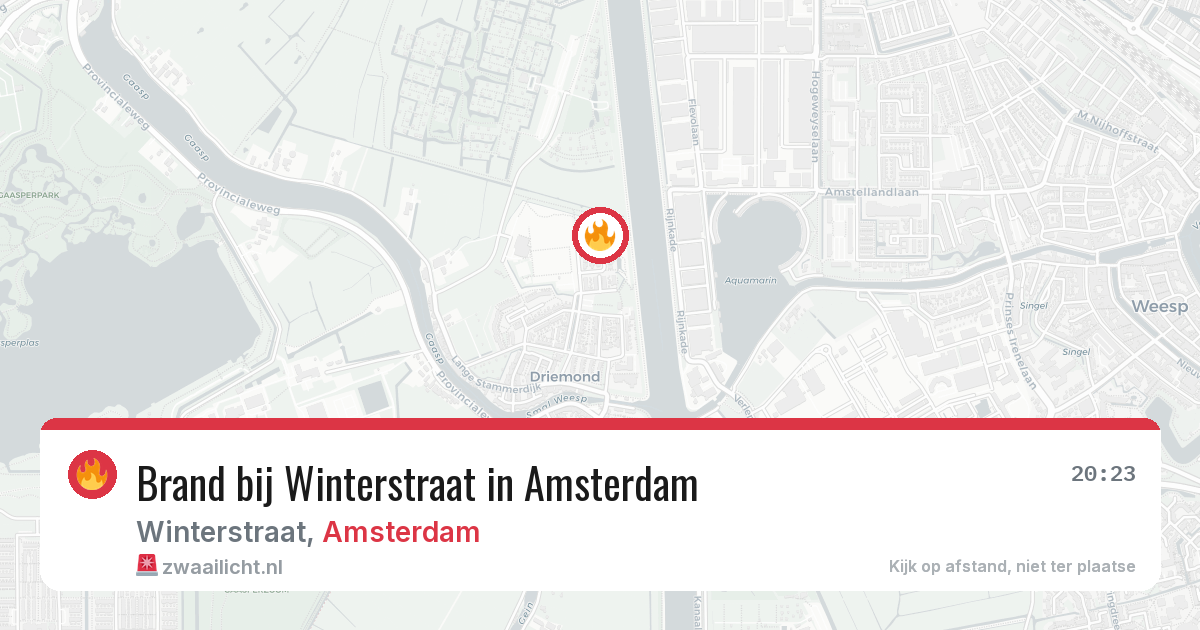 Brand bij Winterstraat in Amsterdam — 14 mei 2026