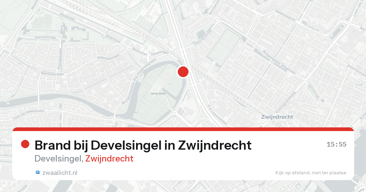 Brand bij Develsingel in Zwijndrecht — 21 aug 2026