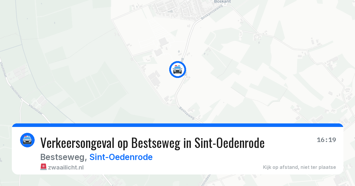 Verkeersongeval op Bestseweg in Sint-Oedenrode — 18 mrt 2026