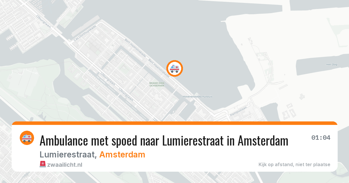 Ambulance met spoed naar Lumierestraat in Amsterdam — 15 mei 2026
