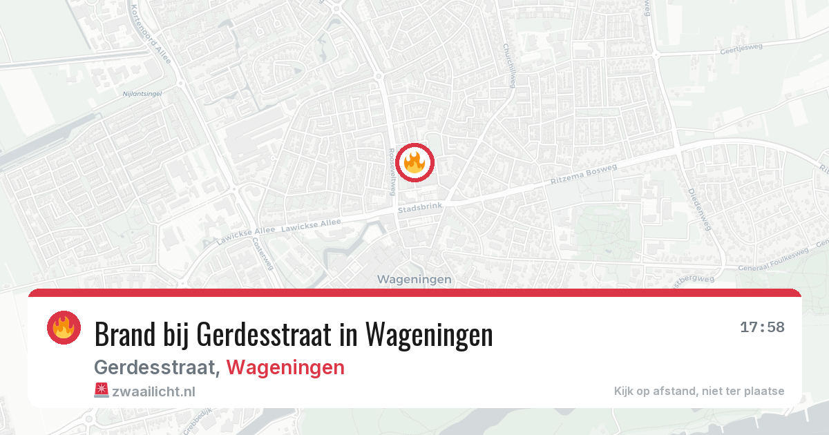 Brand bij Gerdesstraat in Wageningen — 13 jun 2026
