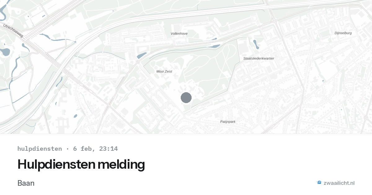 Hulpdiensten melding — 6 feb 2026