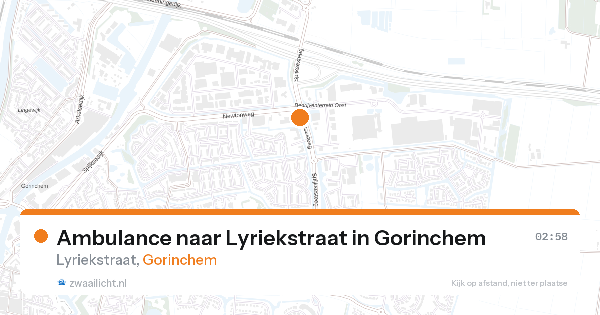 Ambulance naar Lyriekstraat in Gorinchem — 27 aug 2026