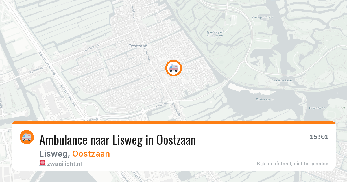 Ambulance naar Lisweg in Oostzaan — 7 jun 2026