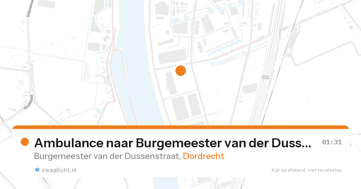 Ambulance naar Burgemeester van der Dussenstraat in Dordrecht — 27 aug 2026
