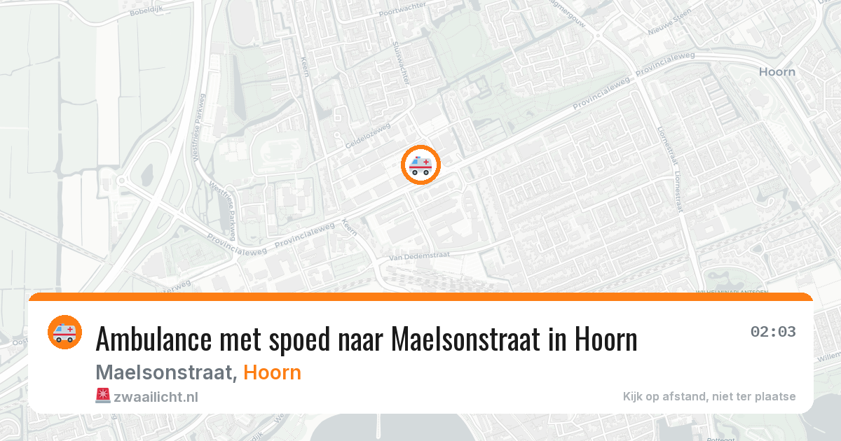 Ambulance met spoed naar Maelsonstraat in Hoorn — 21 jan 2026