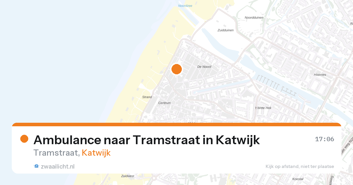 Ambulance naar Tramstraat in Katwijk — 20 jun 2026