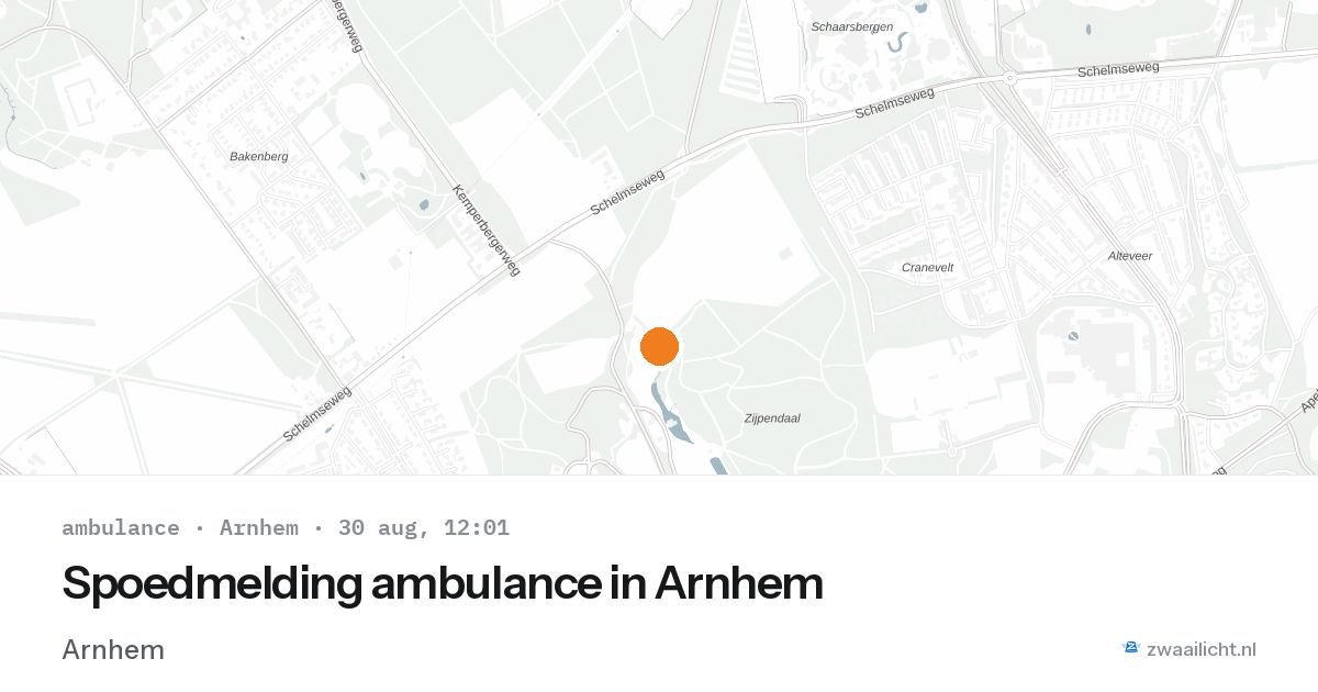 Spoedmelding ambulance in Arnhem — 30 aug 2026