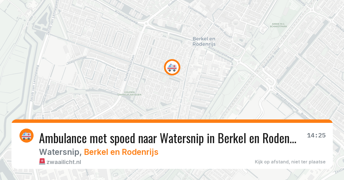 Ambulance met spoed naar Watersnip in Berkel en Rodenrijs — 26 jul 2026